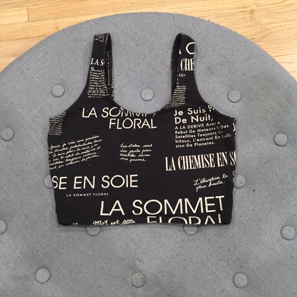 Black crop top